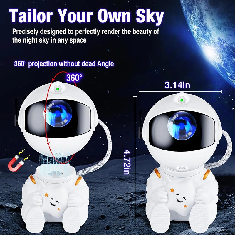 Spaceman Galaxy LED Projektor - Astronaut Sternenhimmel Nachtlicht