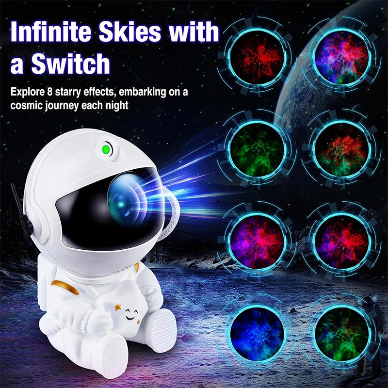 Spaceman Galaxy LED Projektor - Astronaut Sternenhimmel Nachtlicht